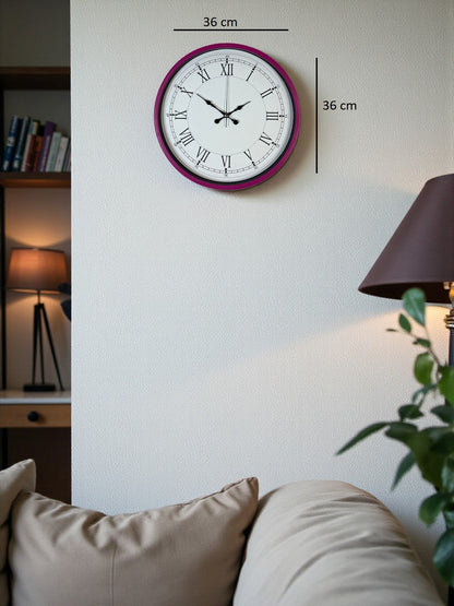 Zentime 36 Cm Pembe Dekoratif Duvar Saati