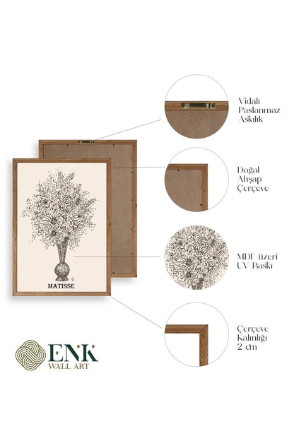 Matisse Ahşap Çerçeveli Tablo 30 x 42