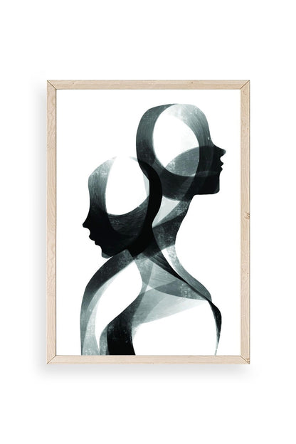 Soyut Ahşap Çerçeveli Tablo 23 x 30