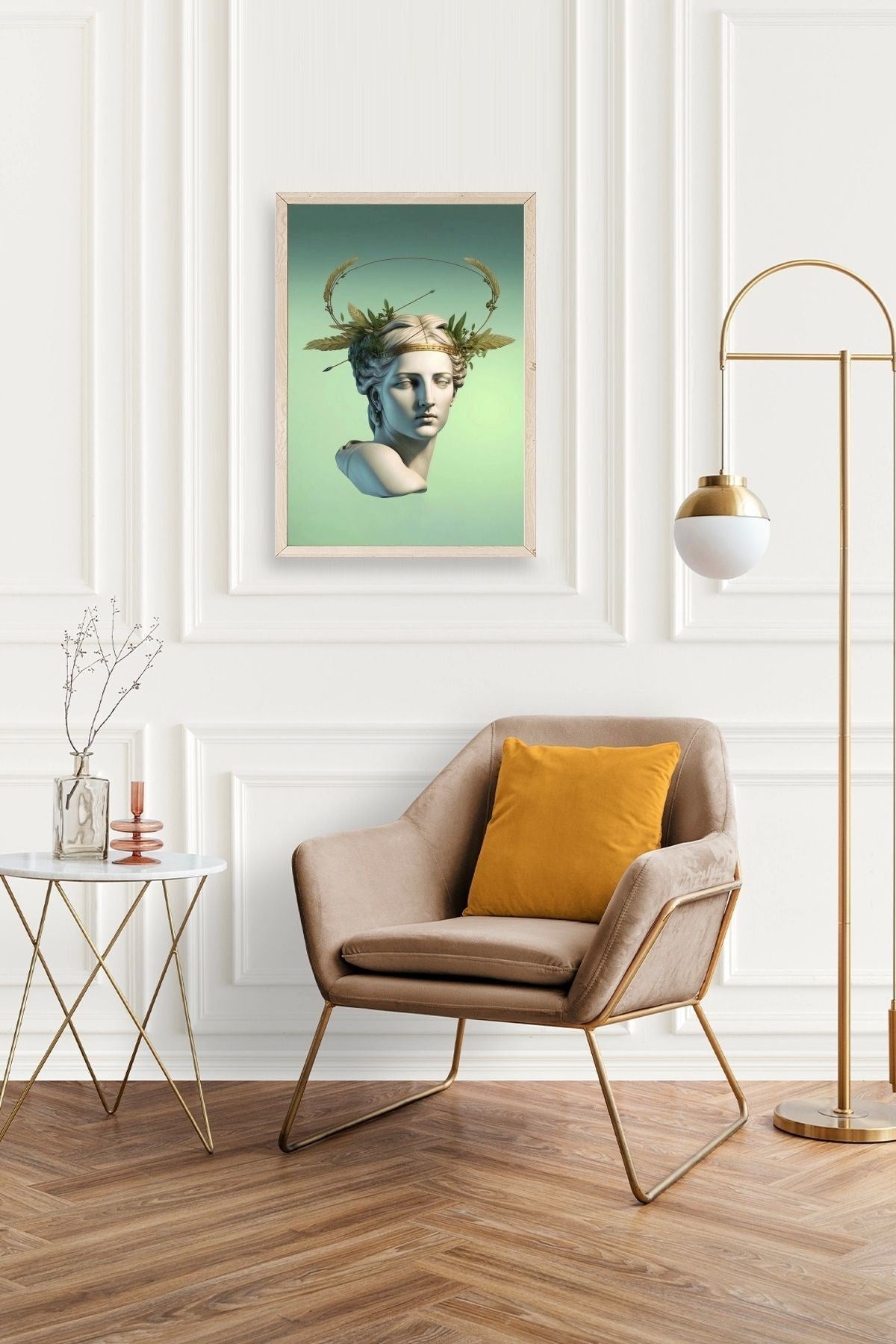 Heykel Ahşap Çerçeveli Tablo 50 x 70