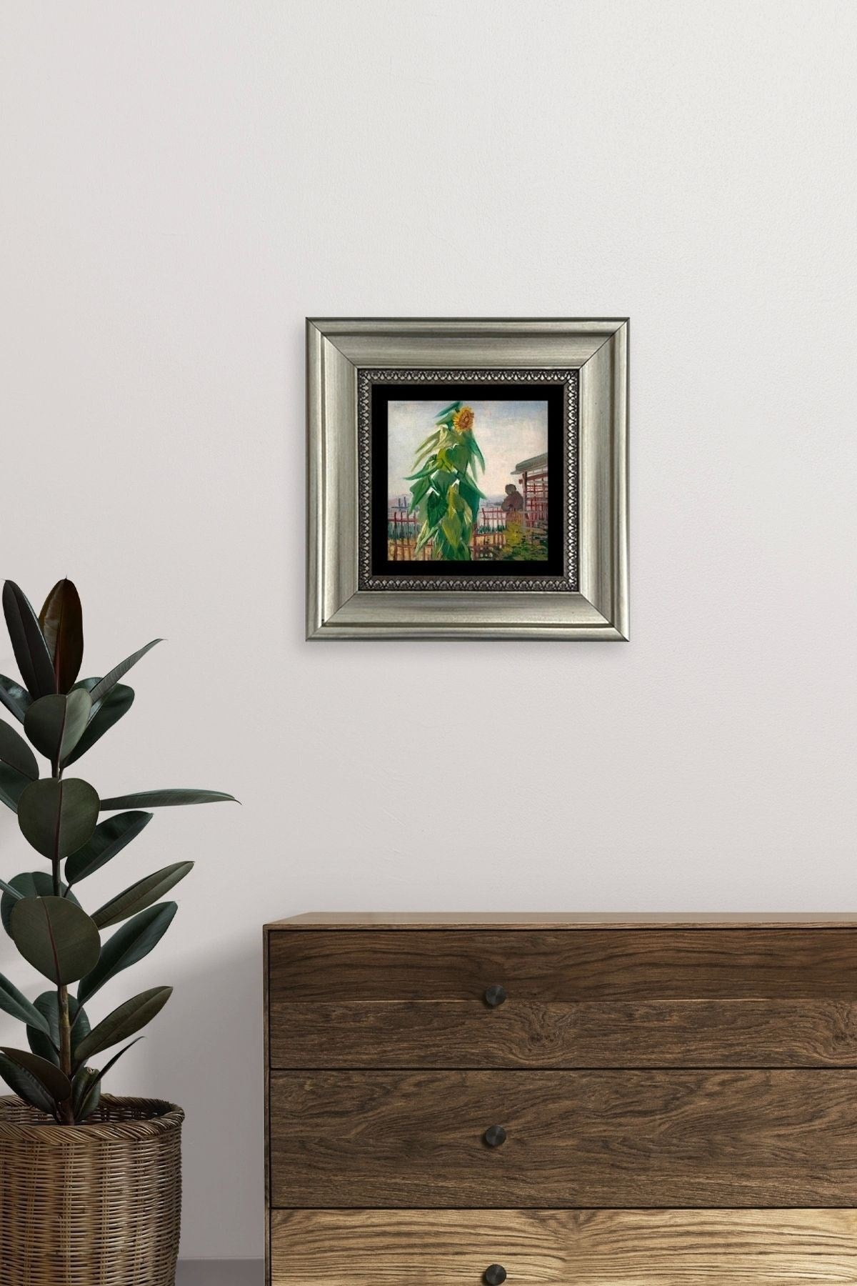 Van Gogh Çerçeveli Taş Tablo 20 cm