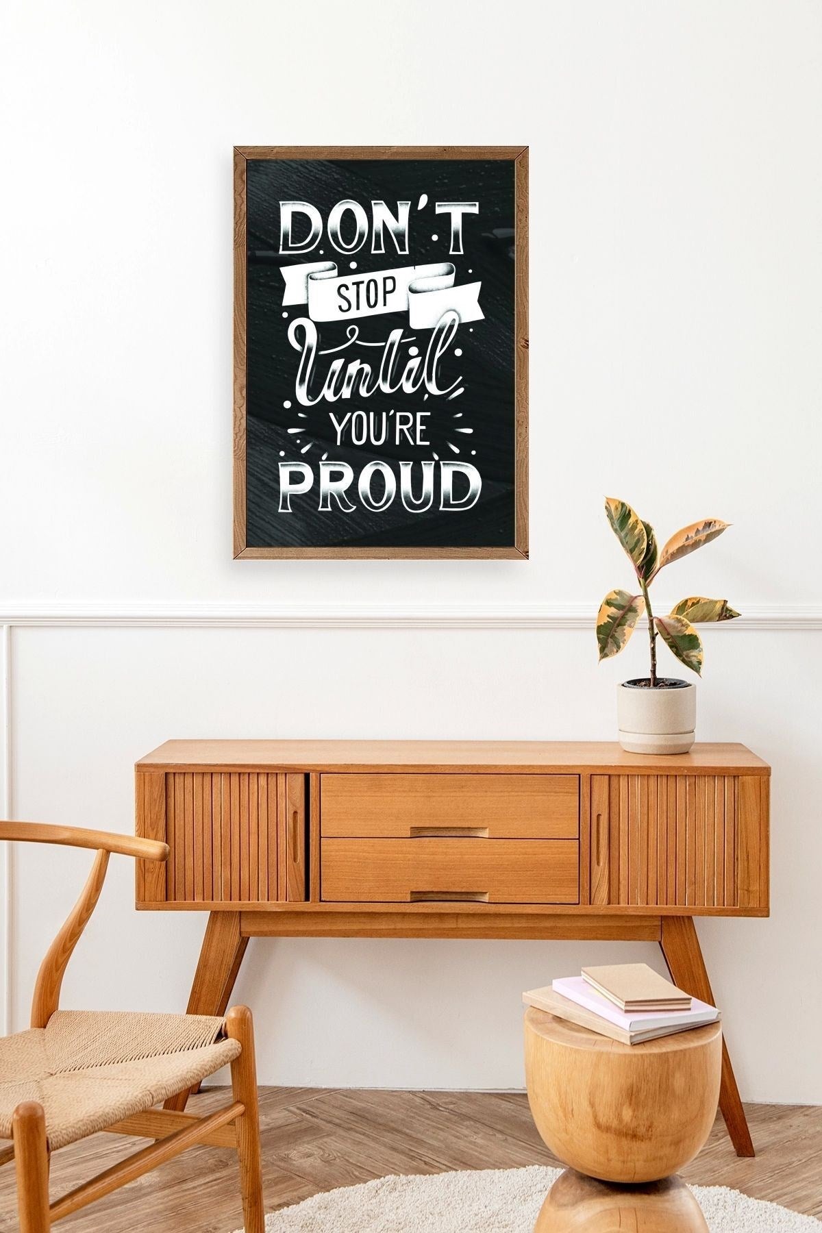 Motto Ahşap Çerçeveli Tablo 50 x 70