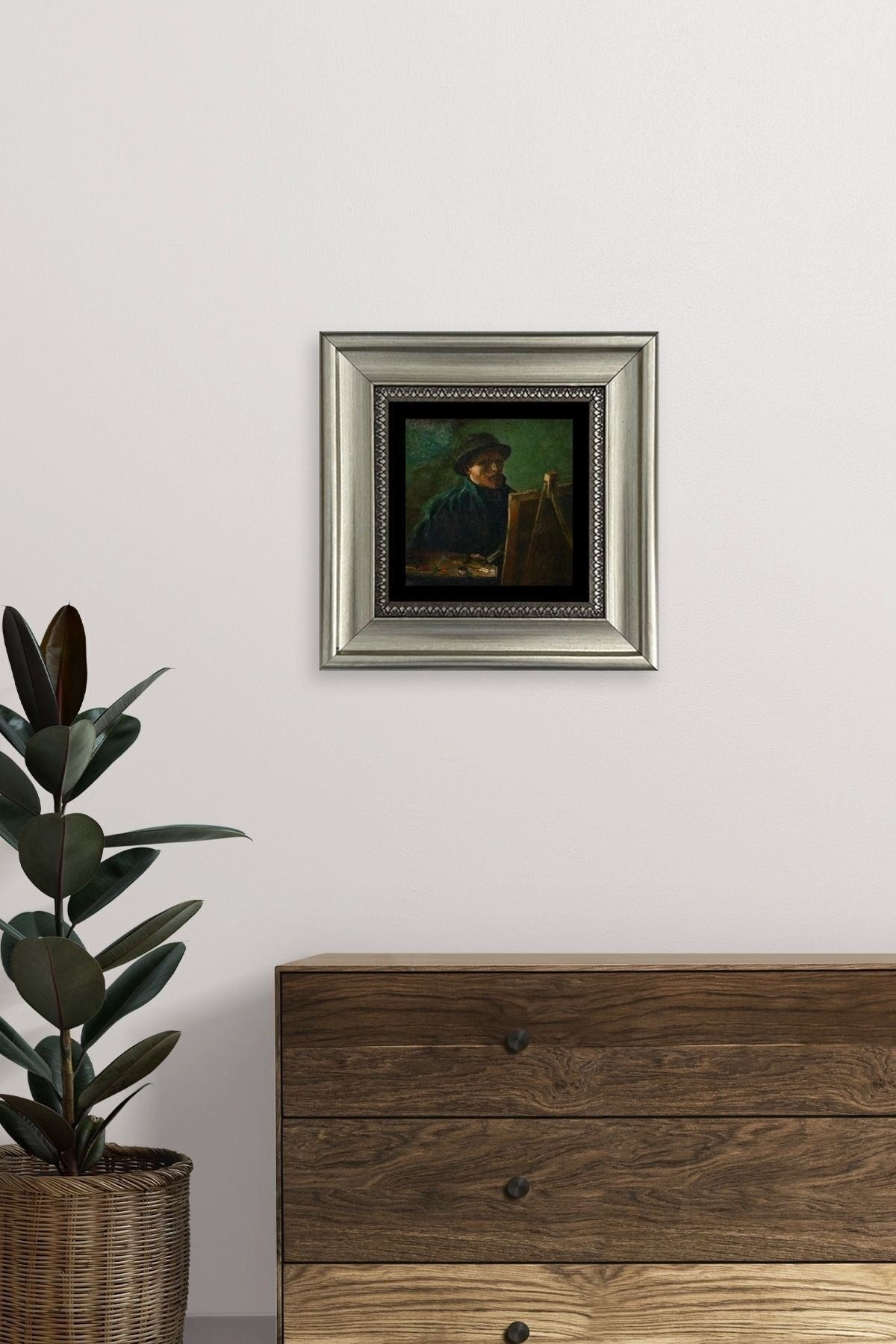 Van Gogh Çerçeveli Taş Tablo 20 cm