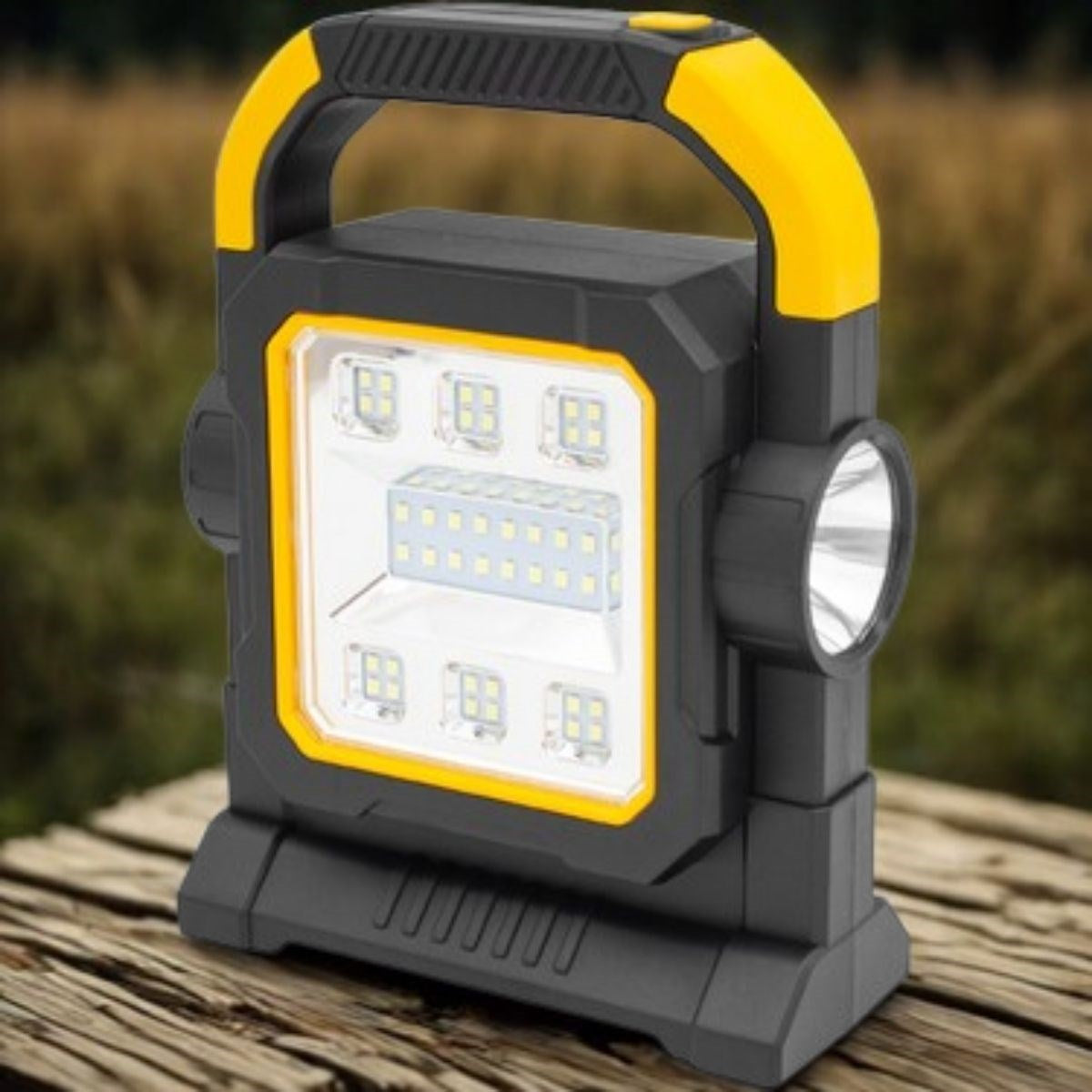 BUFFER® HelloCloud Şarjlı Solar LED Çalışma Işığı | USB Çıkışlı Taşınabilir Projektör Lamba