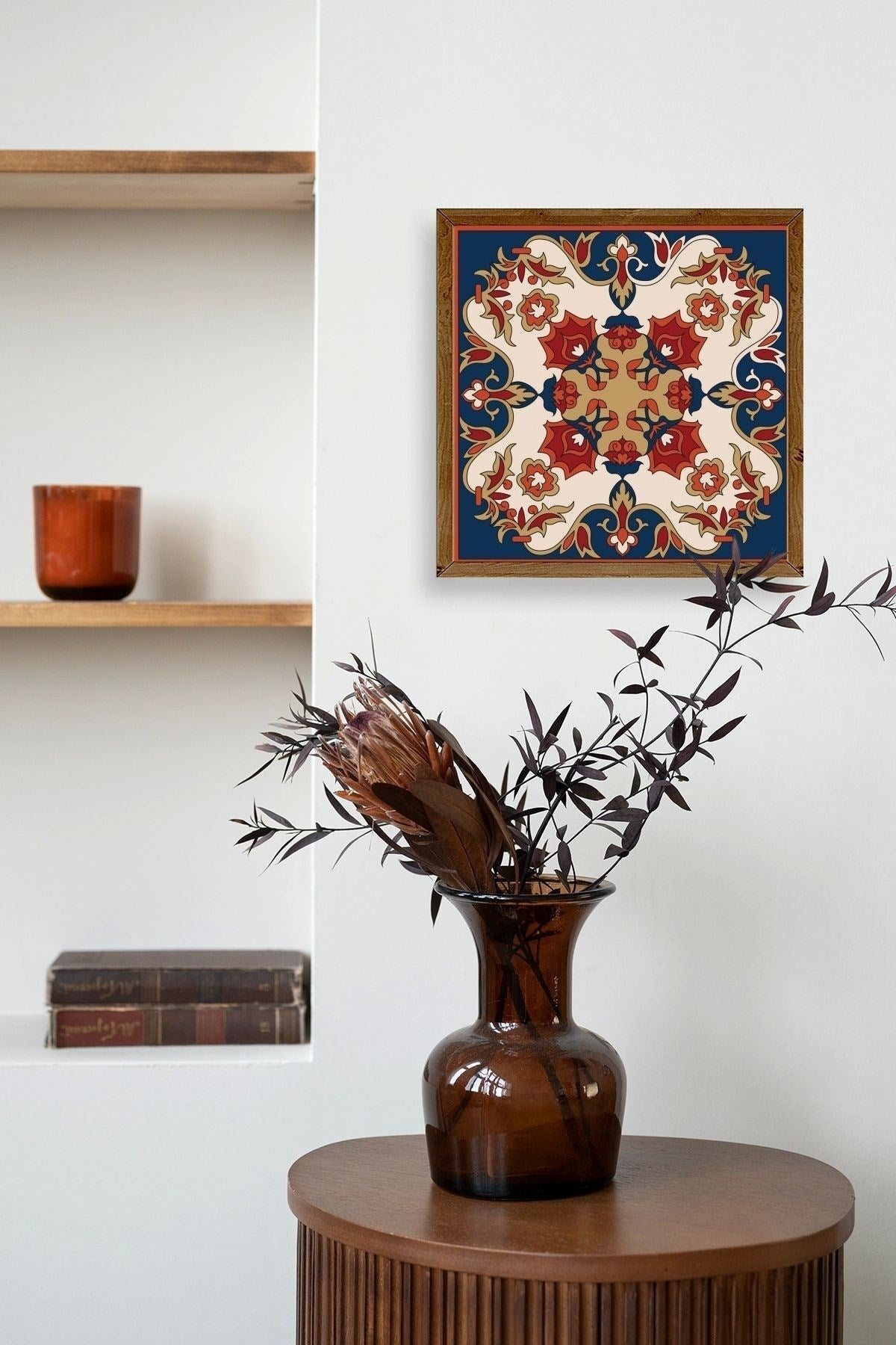 Desen Ahşap Çerçeveli Tablo 42 x 42