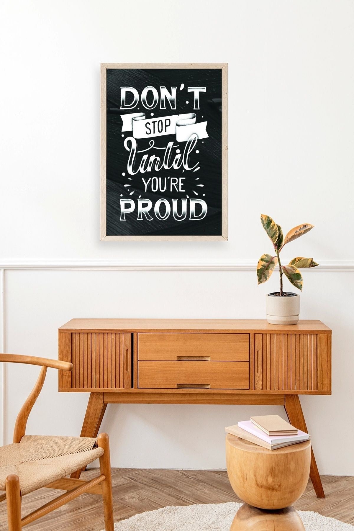 Motto Ahşap Çerçeveli Tablo 50 x 70