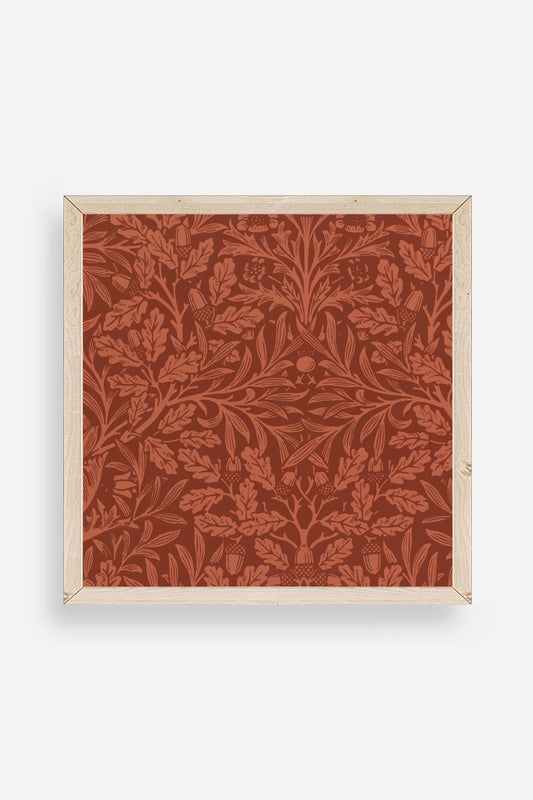 Yaprak Ahşap Çerçeveli Tablo 50 x 50