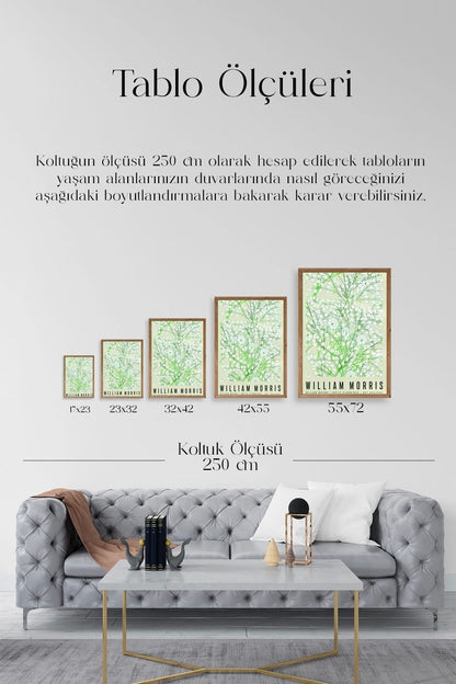 Çiçekler Ahşap Çerçeveli Tablo 30 x 42