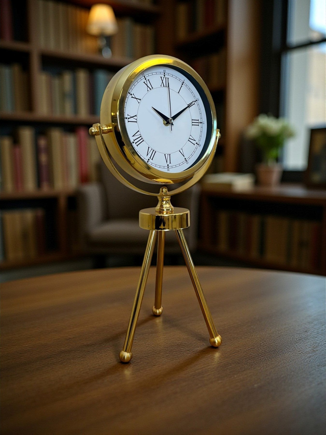 Zentime Gold Lüks Üç Ayaklı Masa Saati