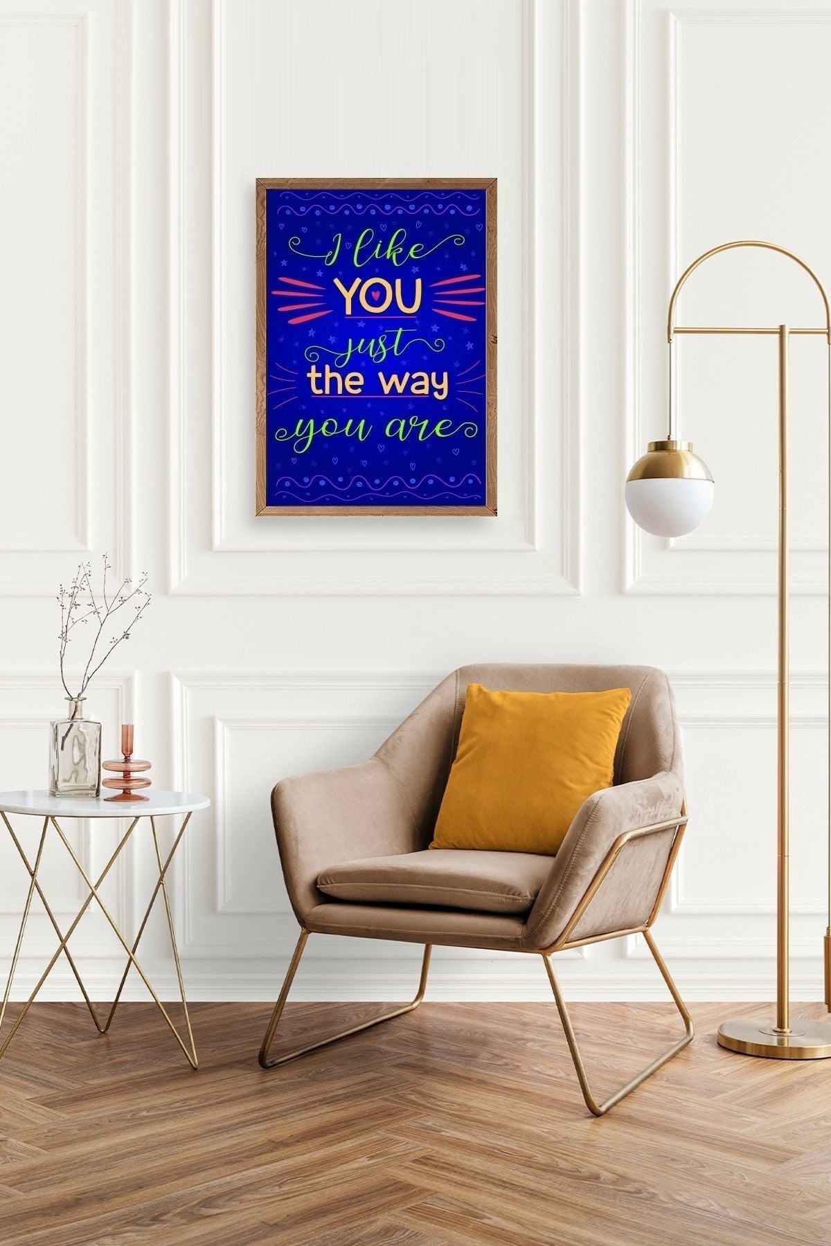 Motto Ahşap Çerçeveli Tablo 30 x 42