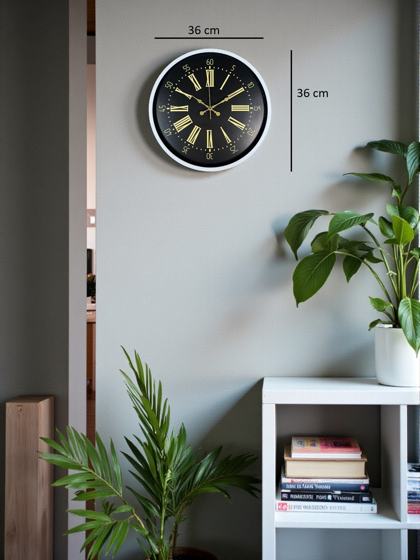 Zentime 36 Cm Beyaz Dekoratif Duvar Saati