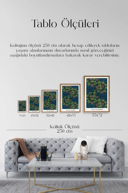 William Morris Ahşap Çerçeveli Tablo 50 x 70