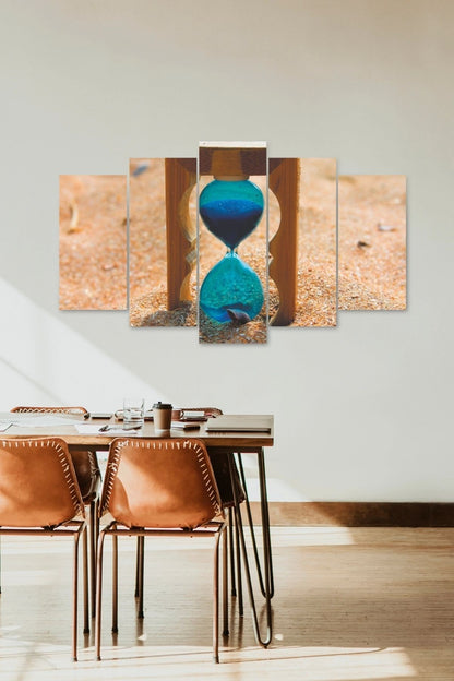 Kum Saati 5 Parçalı Mdf Tablo 60 x 100