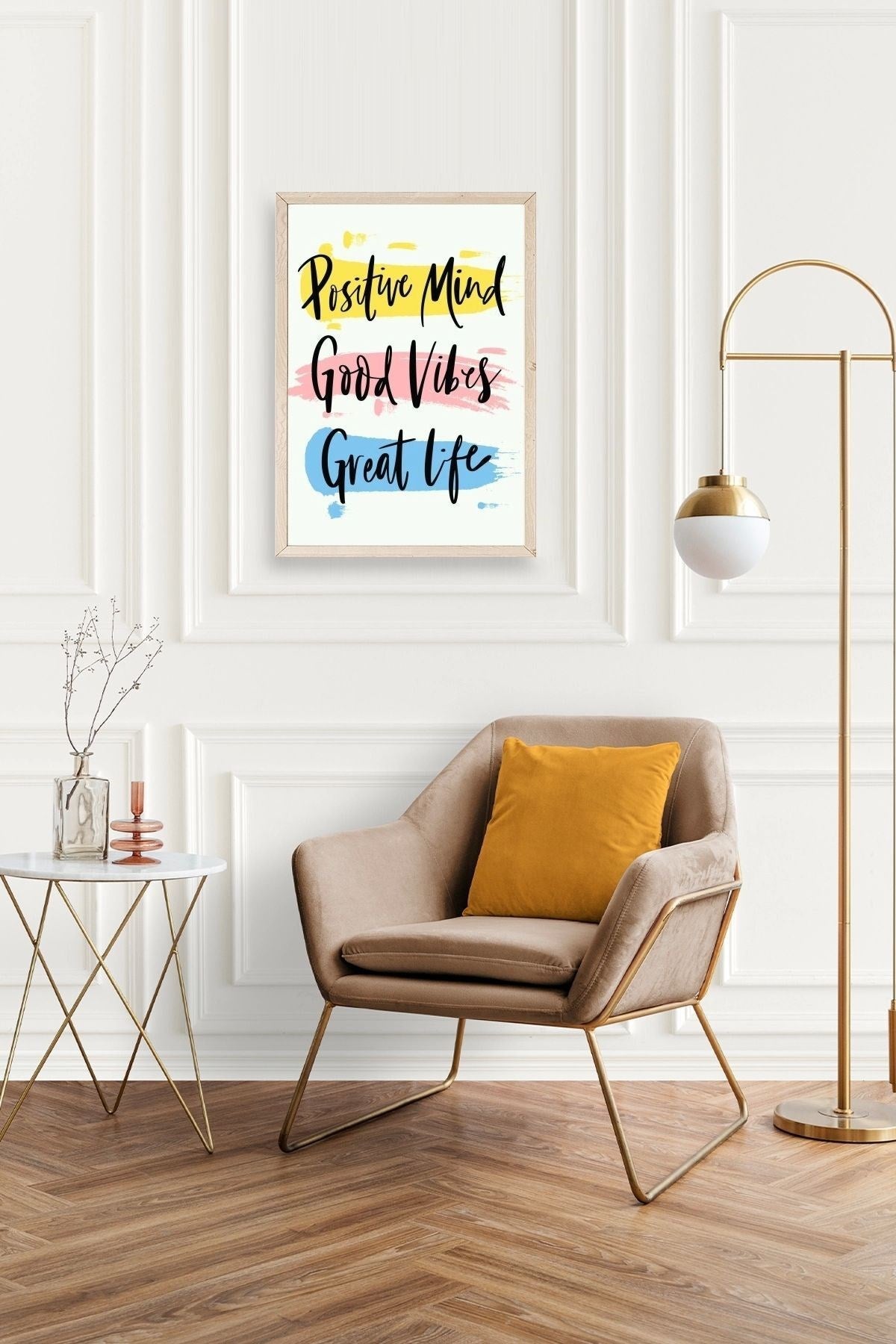 Motto Ahşap Çerçeveli Tablo 17 x 23