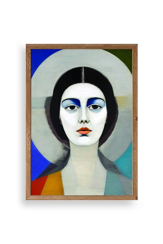 Kadın Ahşap Çerçeveli Tablo 17 x 23