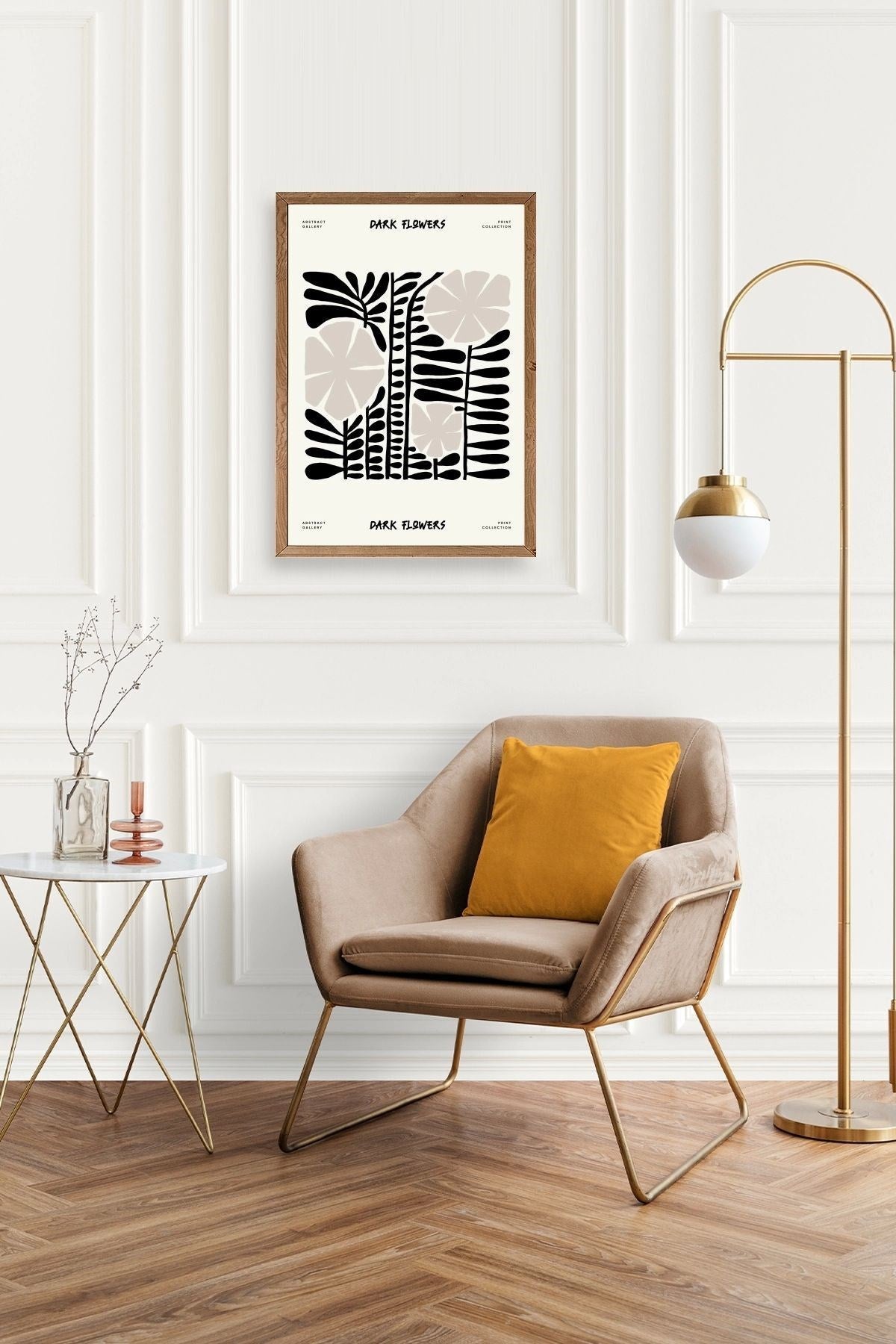 Çiçek Ahşap Çerçeveli Tablo 30 x 42