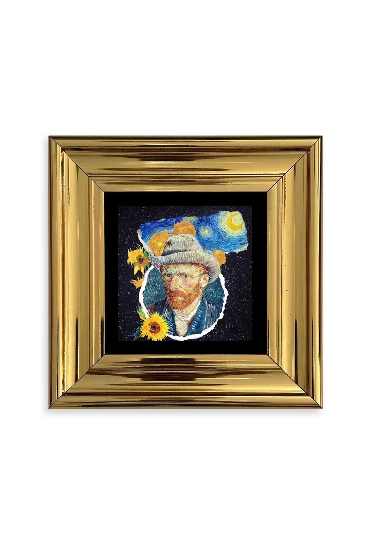 Van Gogh Çerçeveli Taş Tablo 20 cm