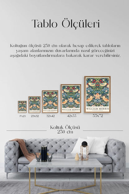 William Morris Ahşap Çerçeveli Tablo 50 x 70