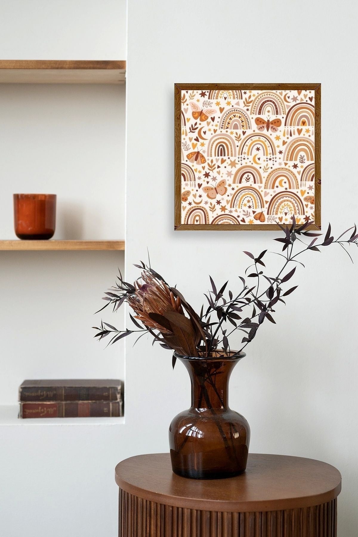 Gökkuşağı Ahşap Çerçeveli Tablo 50 x 50