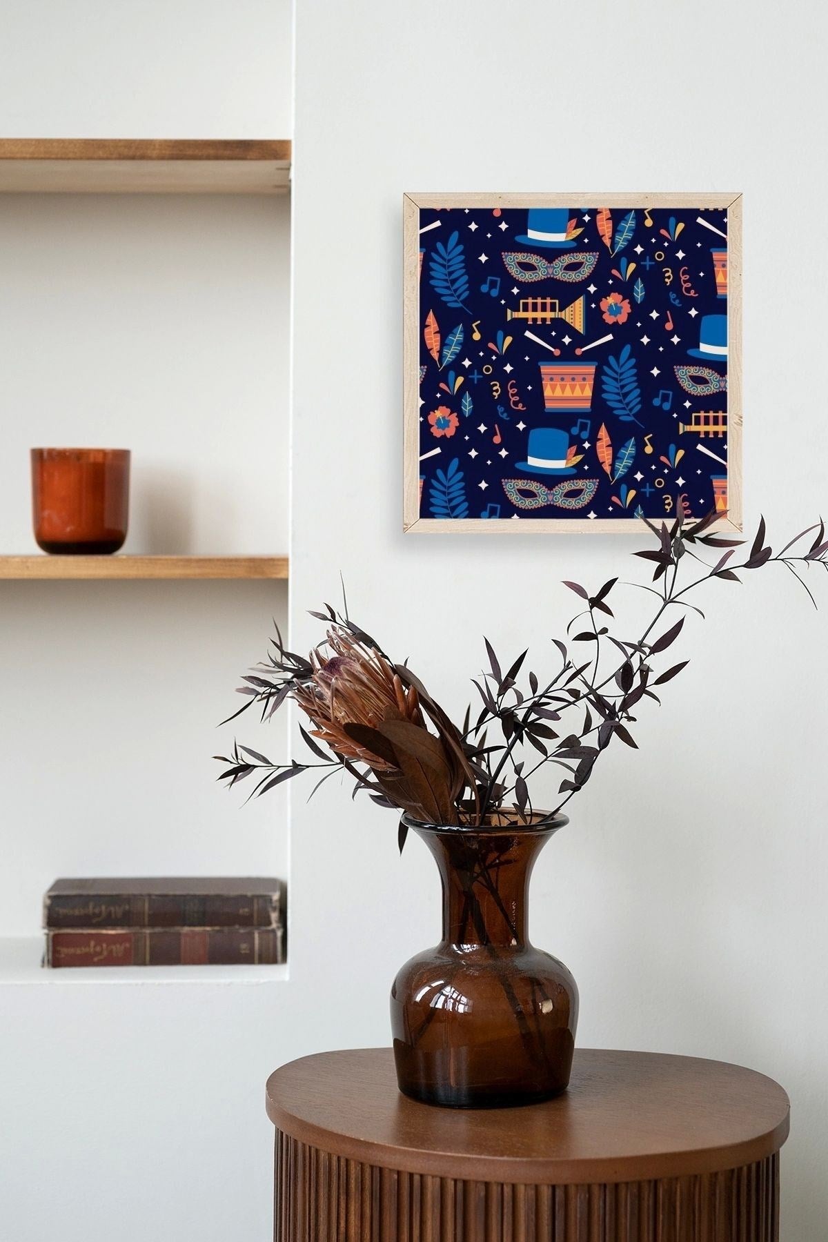 Karnaval Ahşap Çerçeveli Tablo 50 x 50