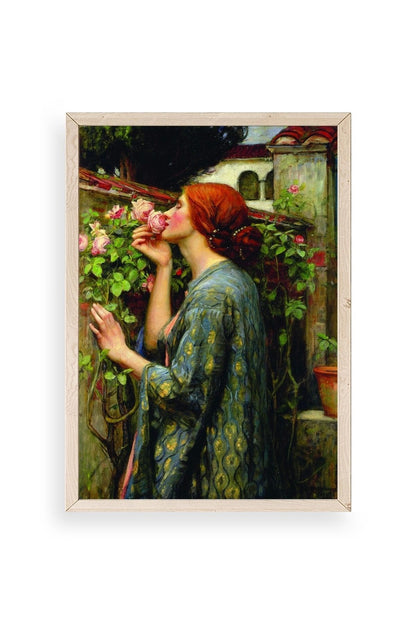 Kadın Ahşap Çerçeveli Tablo 23 x 30