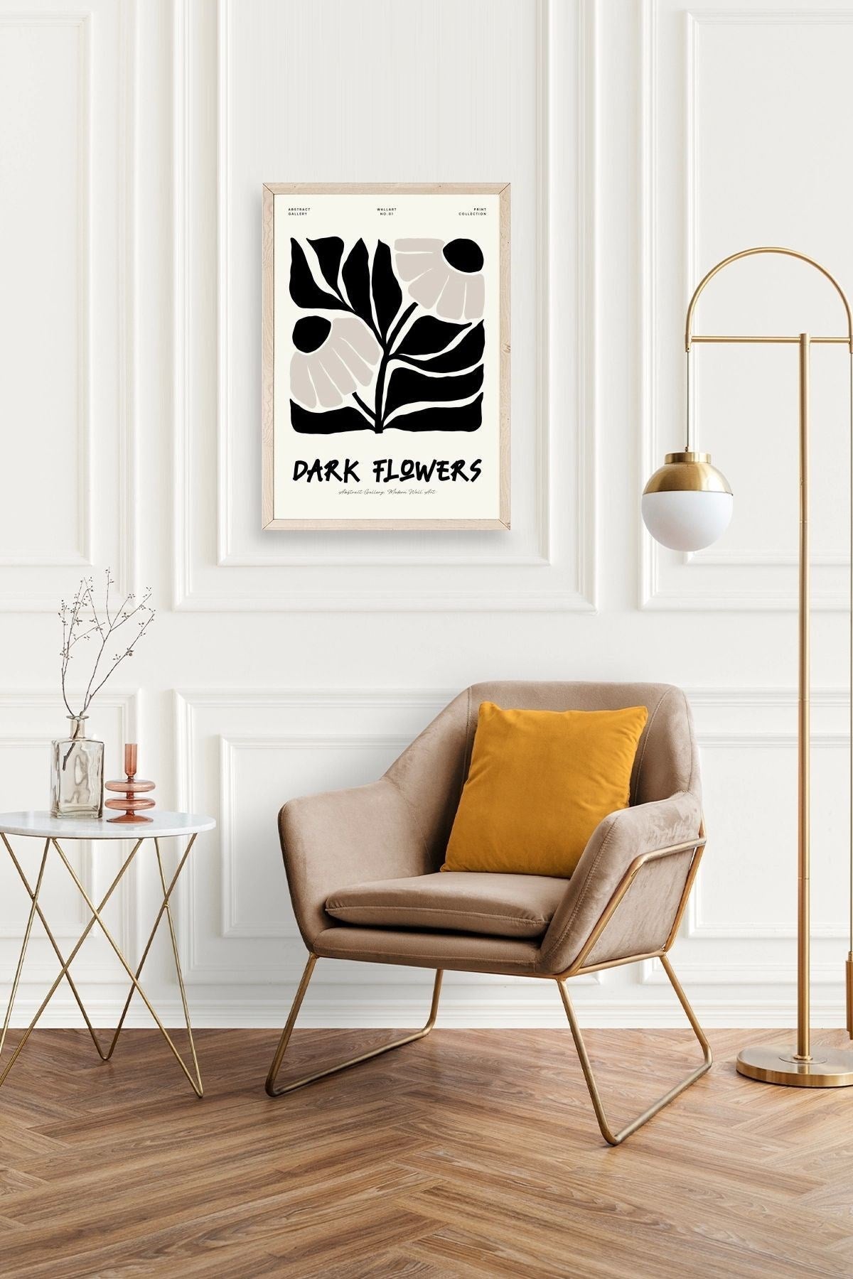 Çiçek Ahşap Çerçeveli Tablo 23 x 30