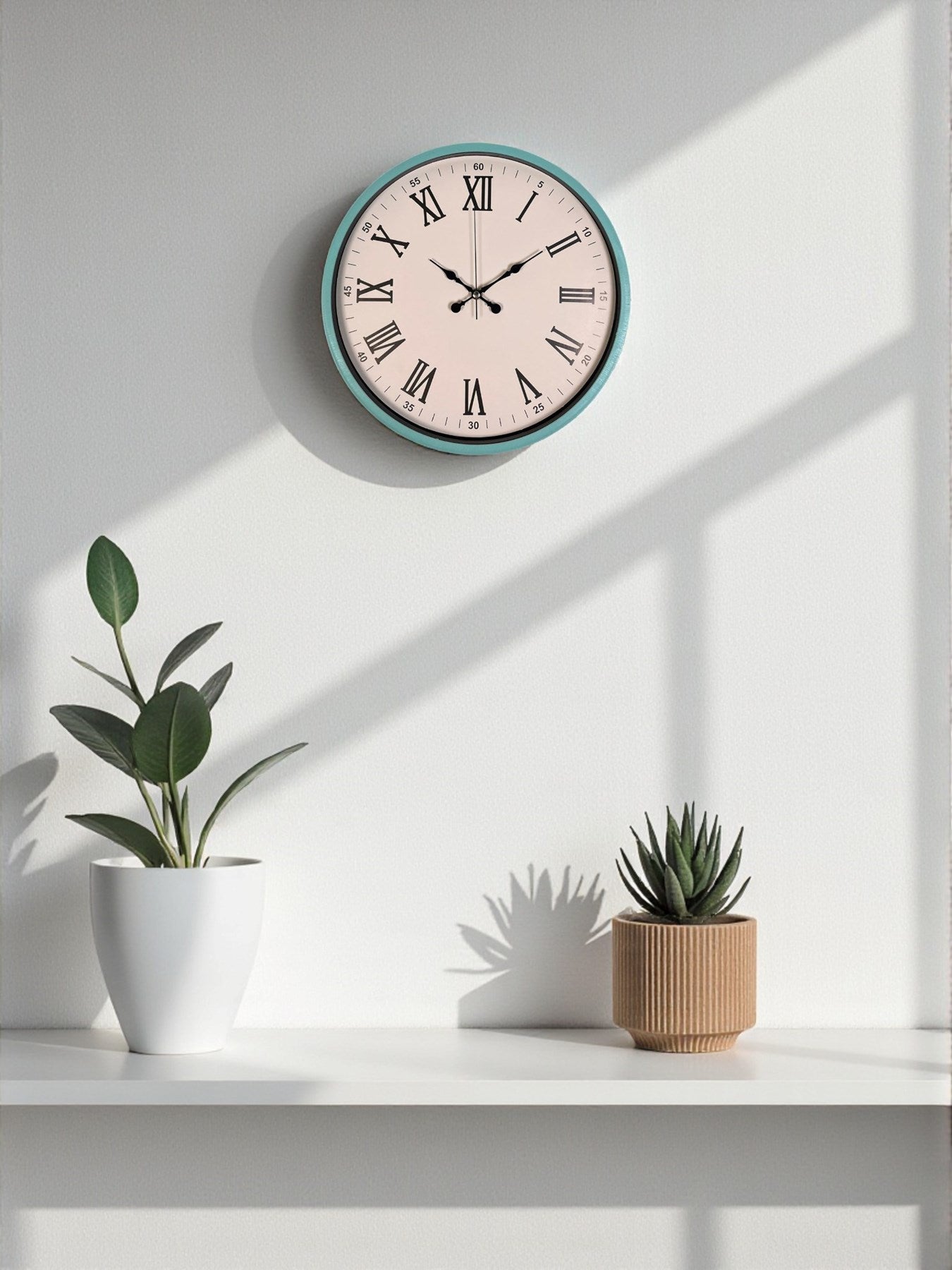 Zentime 36 Cm Turkuaz Dekoratif Duvar Saati