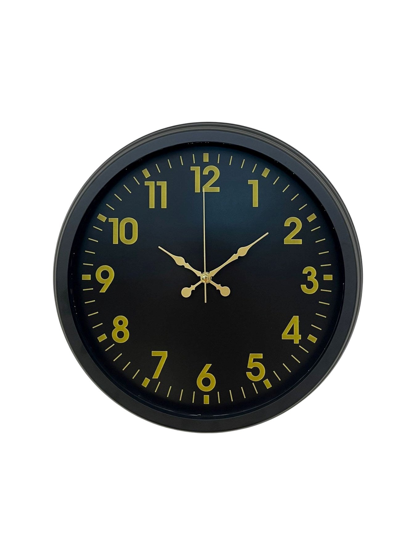 Siyah Standart 40 Cm Metal Dekoratif Duvar Saati