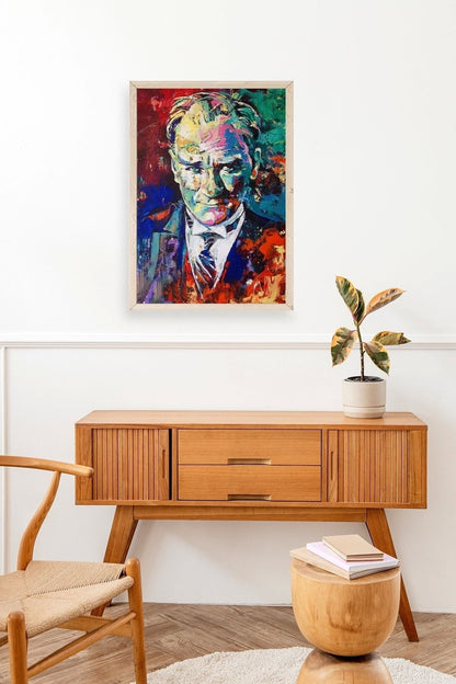 Atatürk Ahşap Çerçeveli Tablo 30 x 42