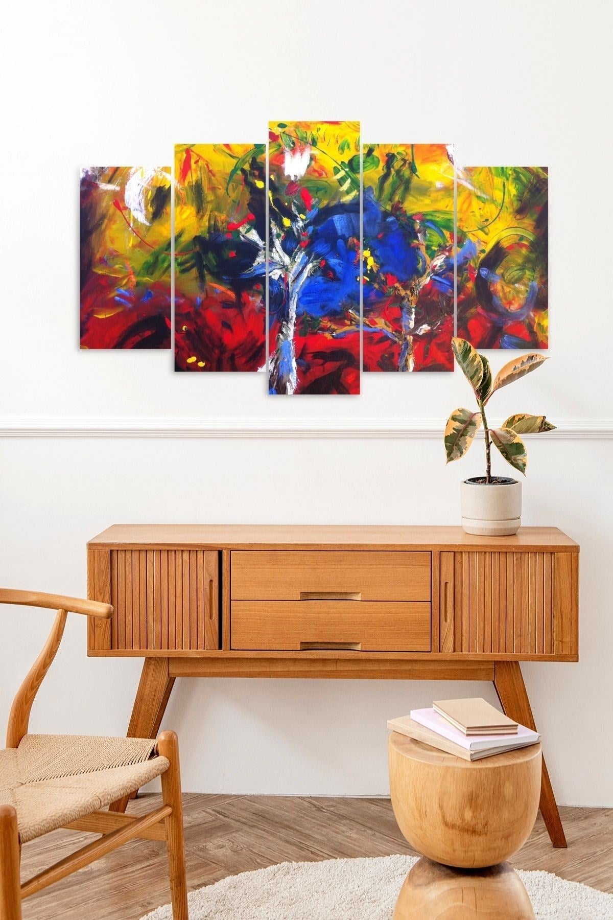 Manzara Doğa 5 Parçalı Mdf Tablo 60 x 100