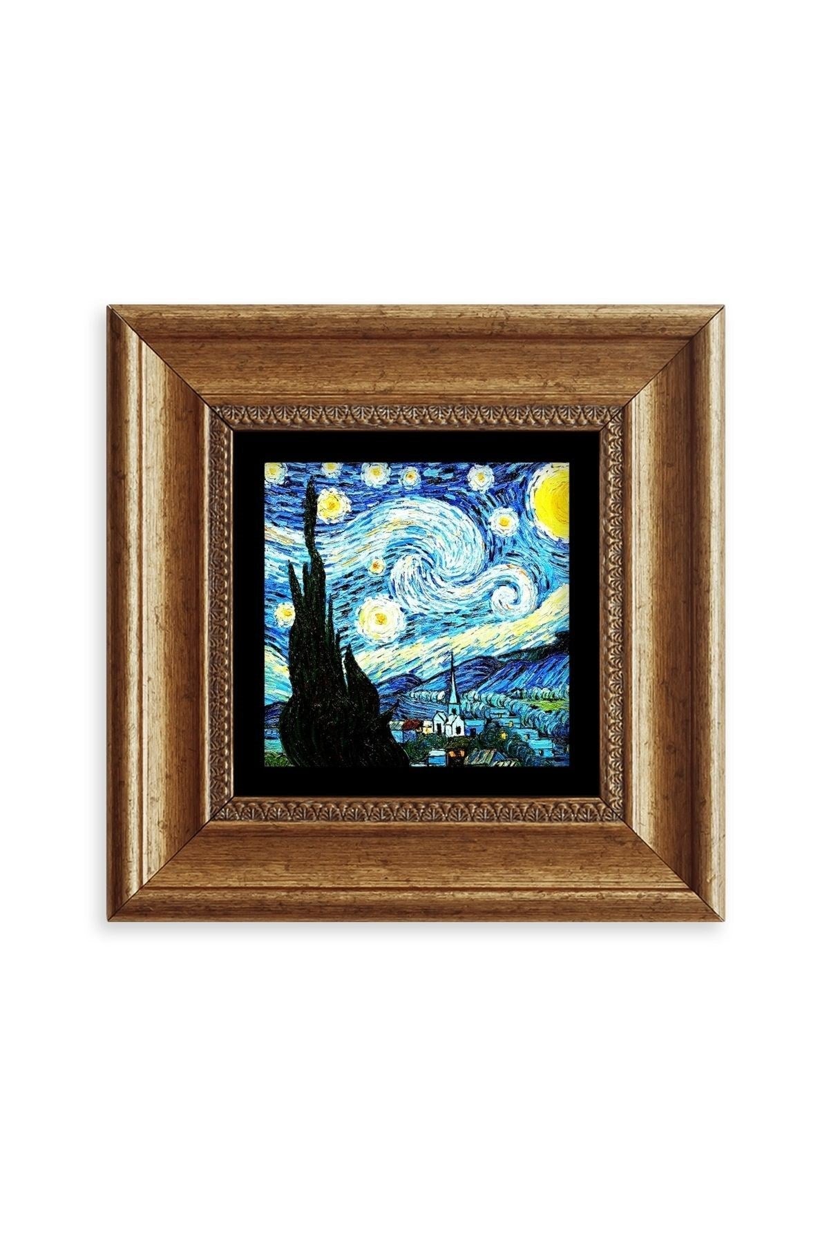 Van Gogh Çerçeveli Taş Tablo 20 cm