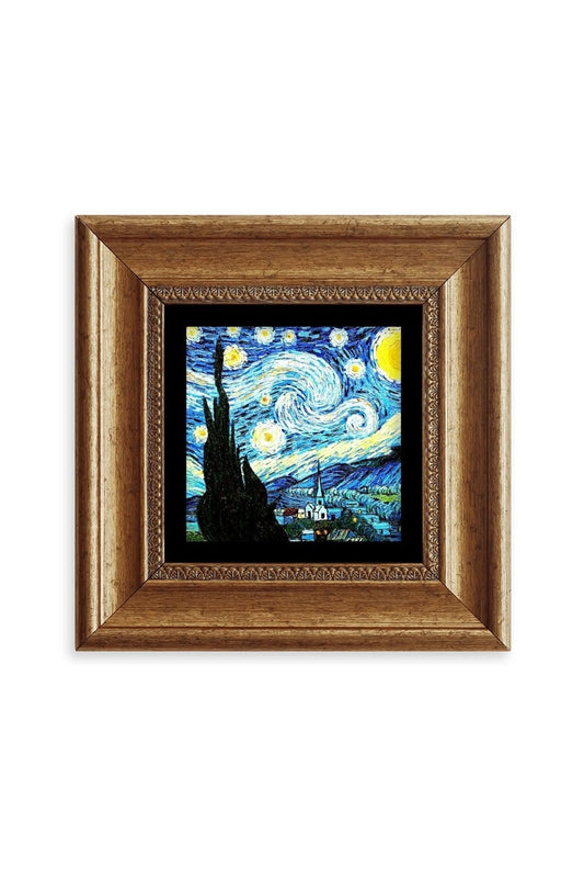 Van Gogh Çerçeveli Taş Tablo 20 cm
