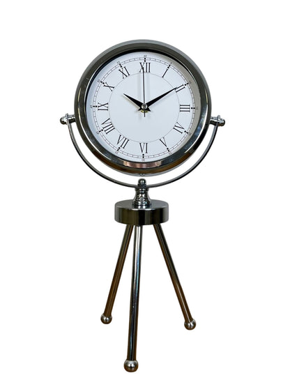 Zentime Krom Şık Üç Ayaklı Masa Saati