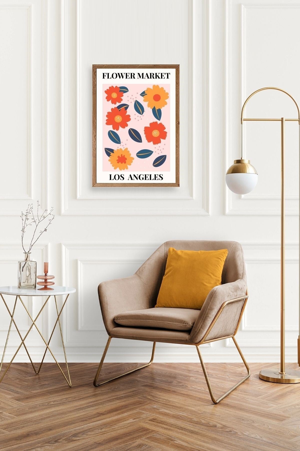 Çiçek Ahşap Çerçeveli Tablo 30 x 42