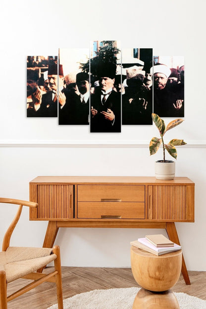 Atatürk Dua 5 Parçalı Mdf Tablo 60 x 100