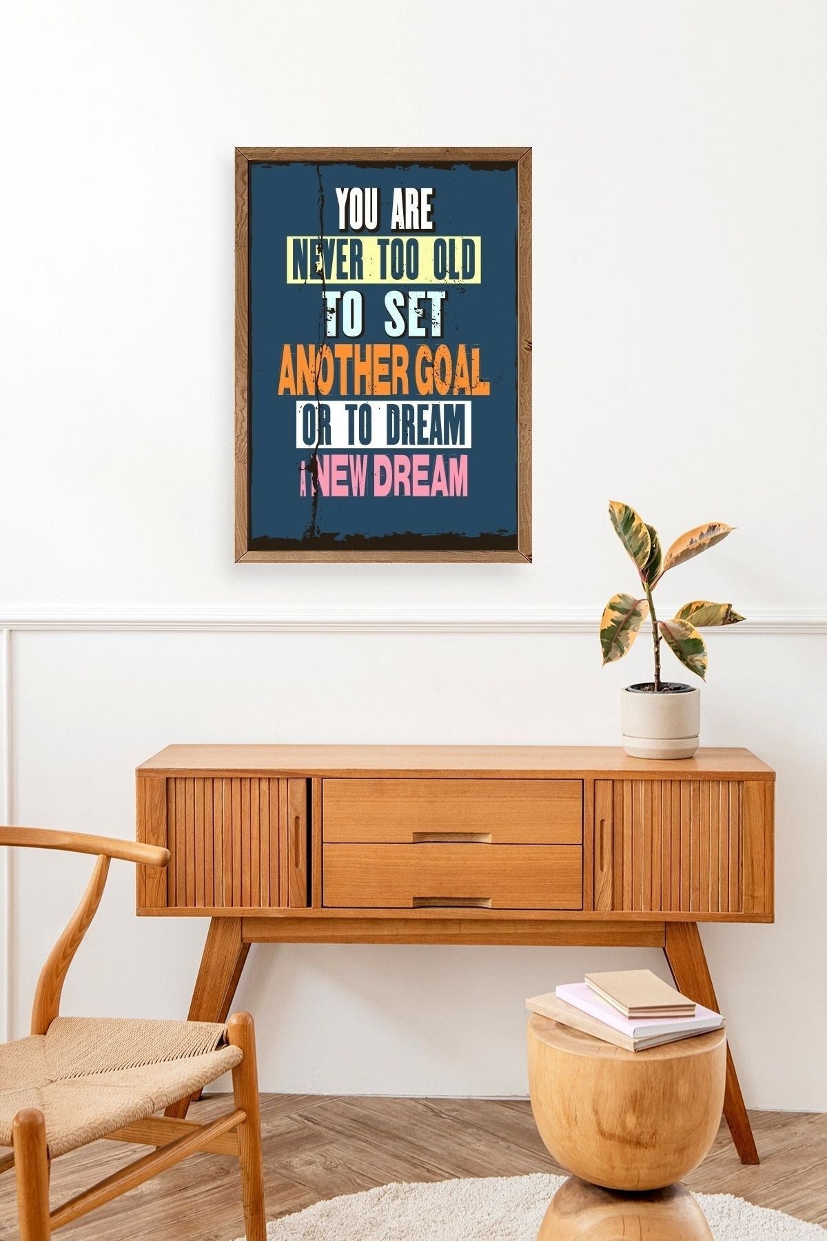 Motto Ahşap Çerçeveli Tablo 50 x 70