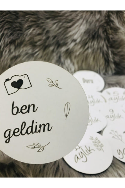 Ahşap Bebek Anı Kartı 15'li