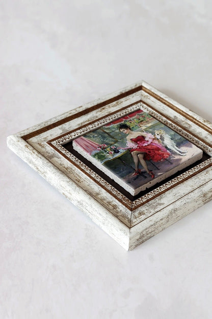 Çerçeveli Taş Tablo , Çerçeveli Taş Duvar Dekoru-enkcrcvtbl-00169 20 cm