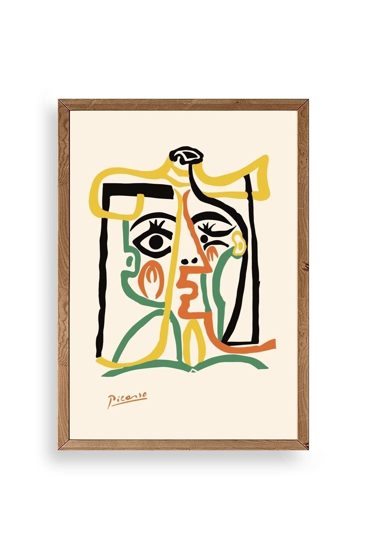 Tete de Femme Ahşap Çerçeveli Tablo 30 x 42