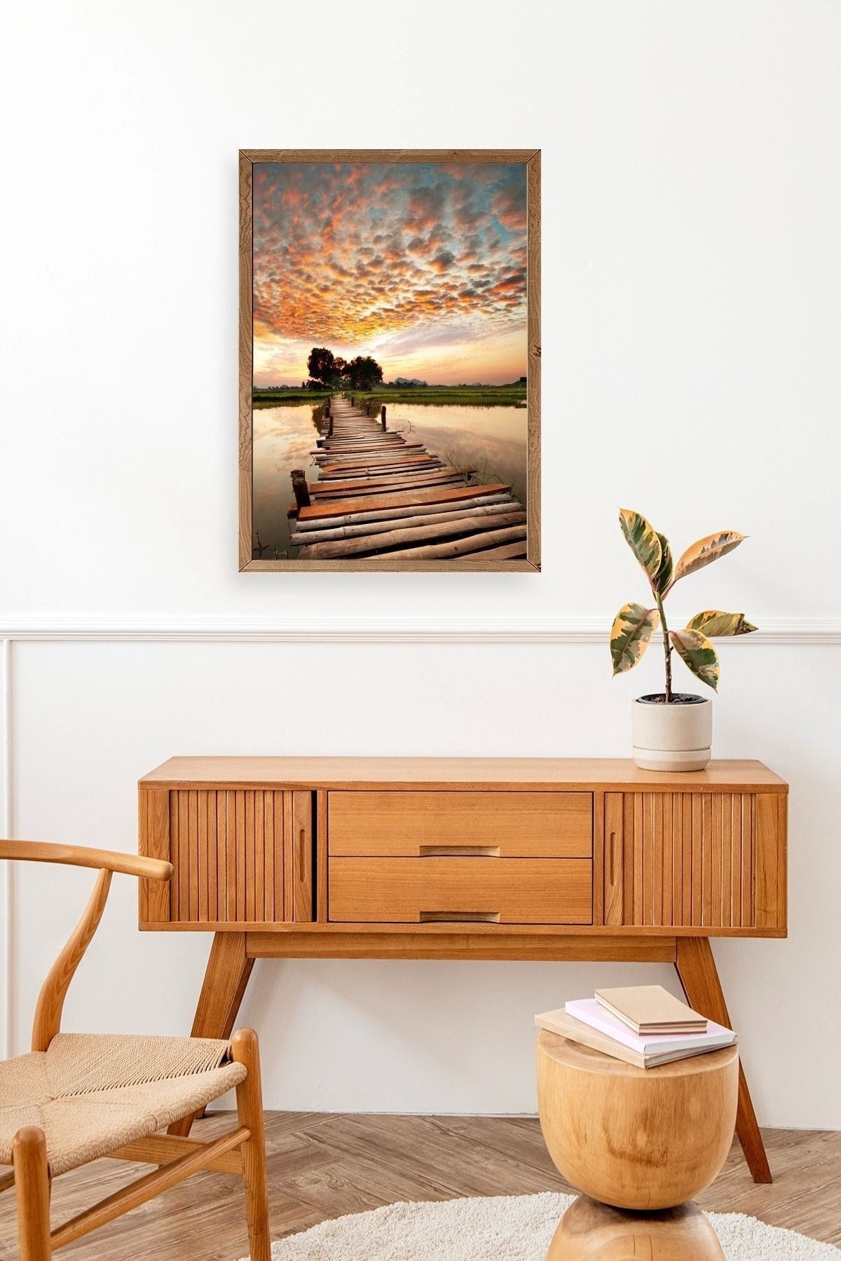 Manzara Doğa Ahşap Çerçeveli Tablo 17 x 23