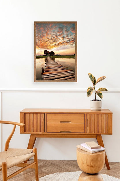 Manzara Doğa Ahşap Çerçeveli Tablo 17 x 23