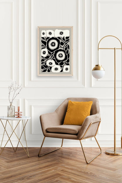 Çiçek Ahşap Çerçeveli Tablo 50 x 70