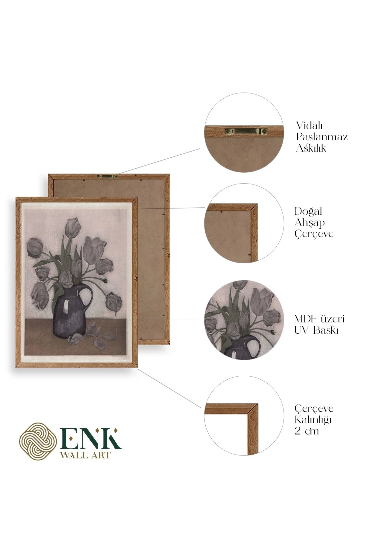 Everbag Ahşap Çerçeveli Tablo 30 x 42