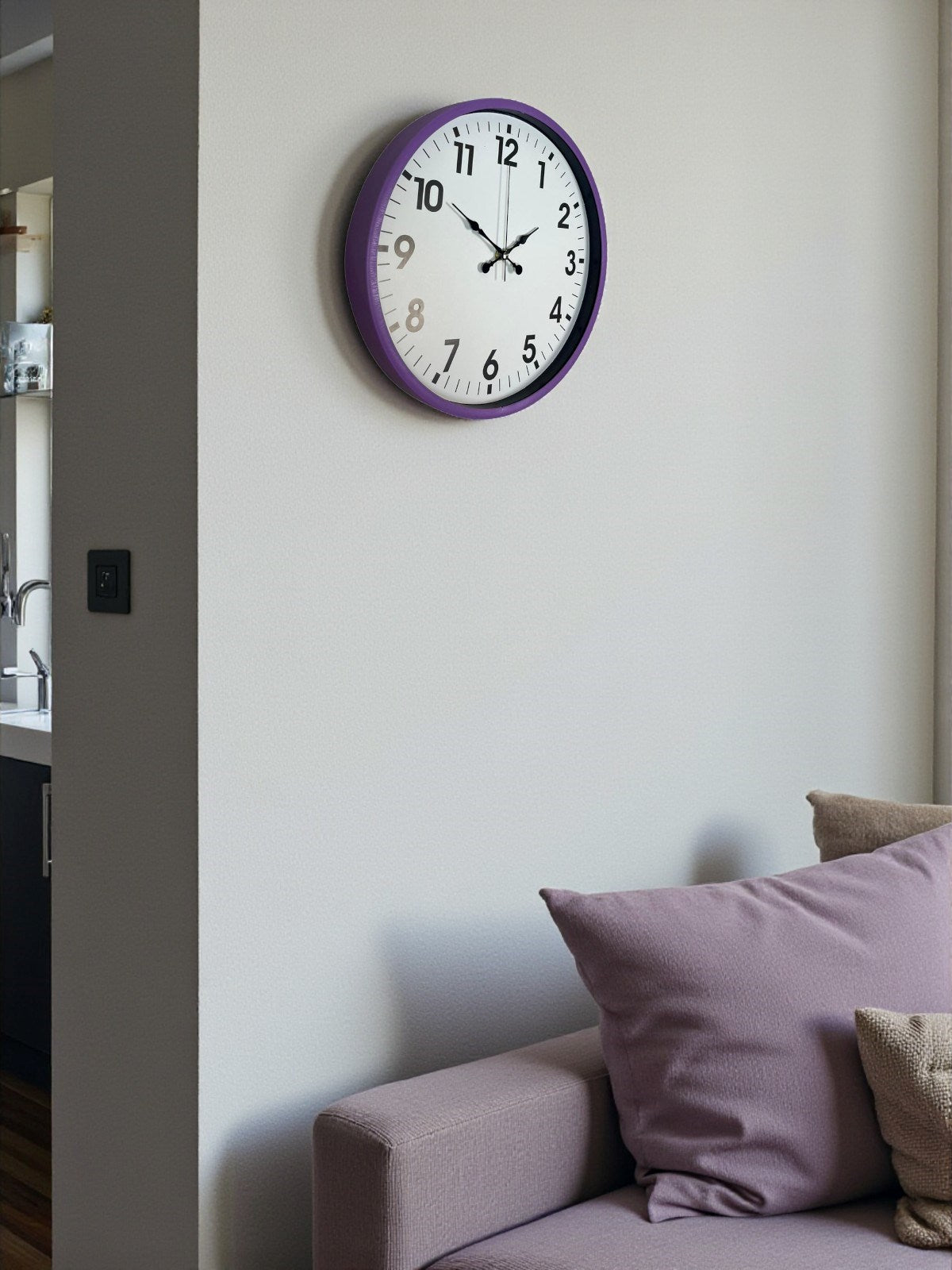 Zentime 36 Cm Mor Dekoratif Duvar Saati