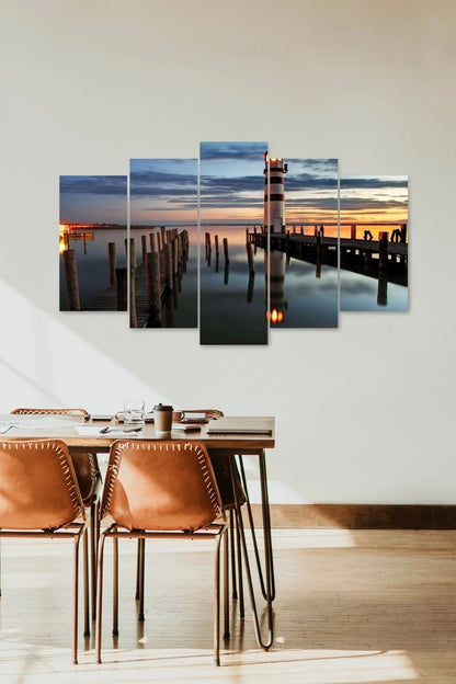 Deniz Manzara 5 Parçalı Mdf Tablo 60 x 100