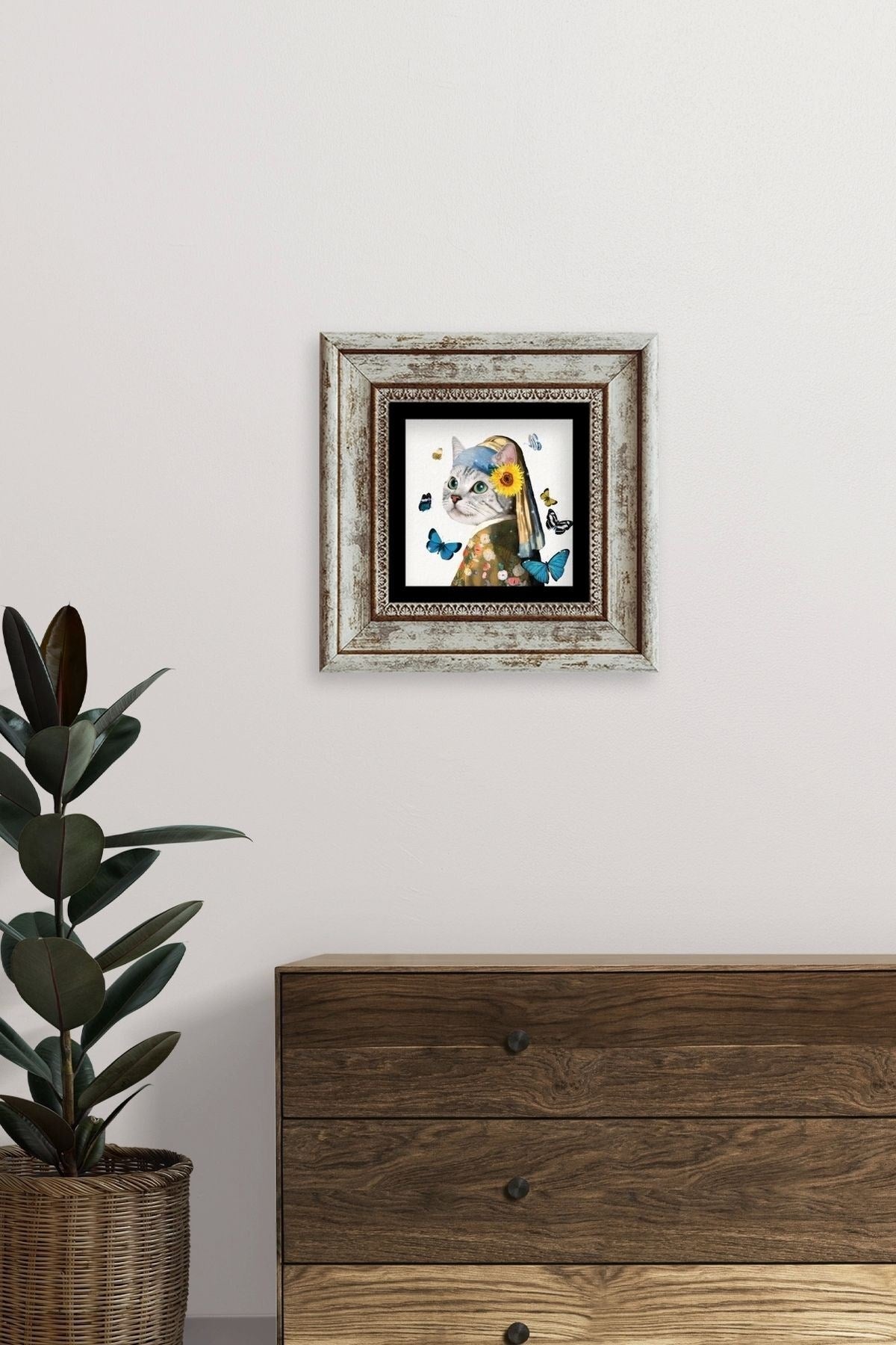 Van Gogh Çerçeveli Taş Tablo 20 cm