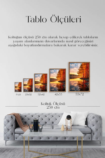 Manzara Ahşap Çerçeveli Tablo 50 x 70