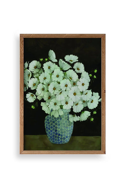 Çiçekler Ahşap Çerçeveli Tablo 17 x 23