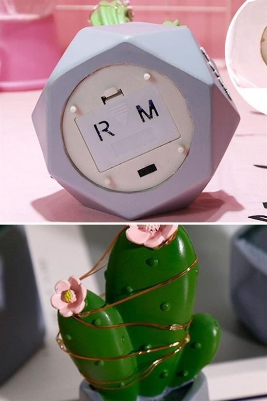 BUFFER® Led Işıklı Kaktüs Biblo Ev Dekorasyon ve Hediyelik Eşya Led Aydınlatma