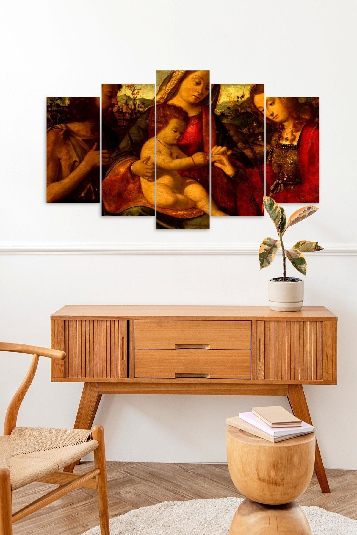 Anne ve Çocuk 5 Parçalı Mdf Tablo 60 x 100